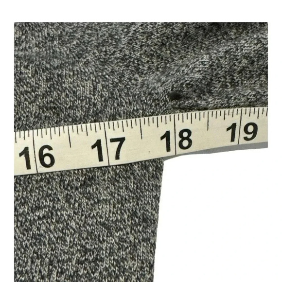 LOFT Women’s Small Gray 3/4 Sleeve Pleated Scoop Neck Velvet Button Cardigan - Picture 5 of 7